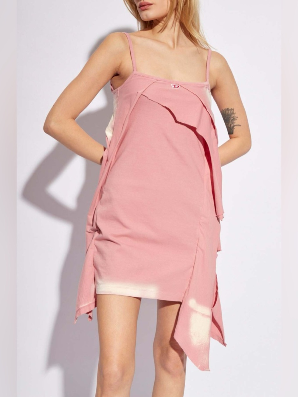 Diesel Pink Asymmetric Mini Dress